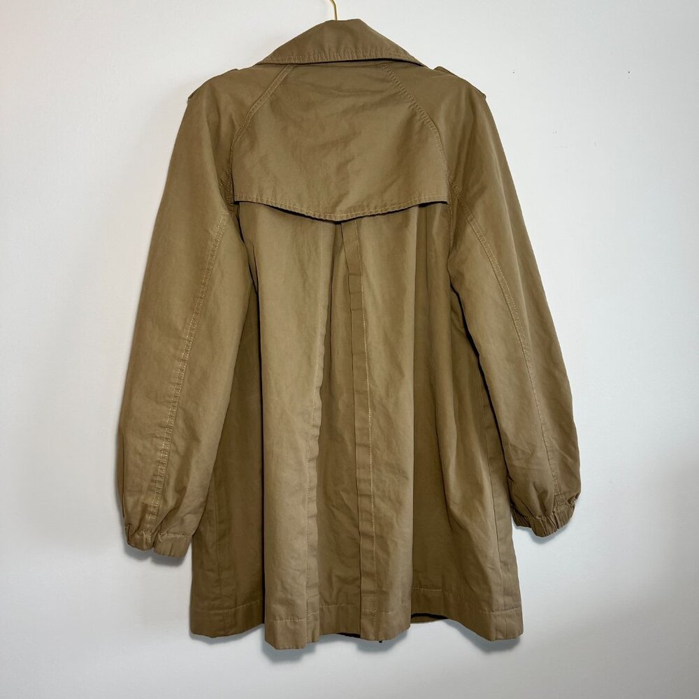 Loft Double Breasted Jacket Utility Jacket Tan Si… - image 4